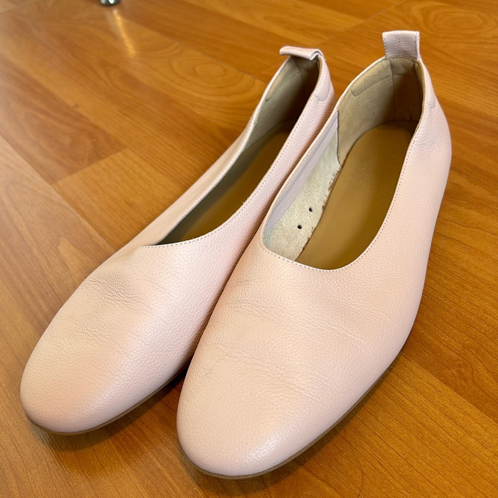 Everlane The Day Glove Ballet Flat Leather Slip On Pale Pink 8